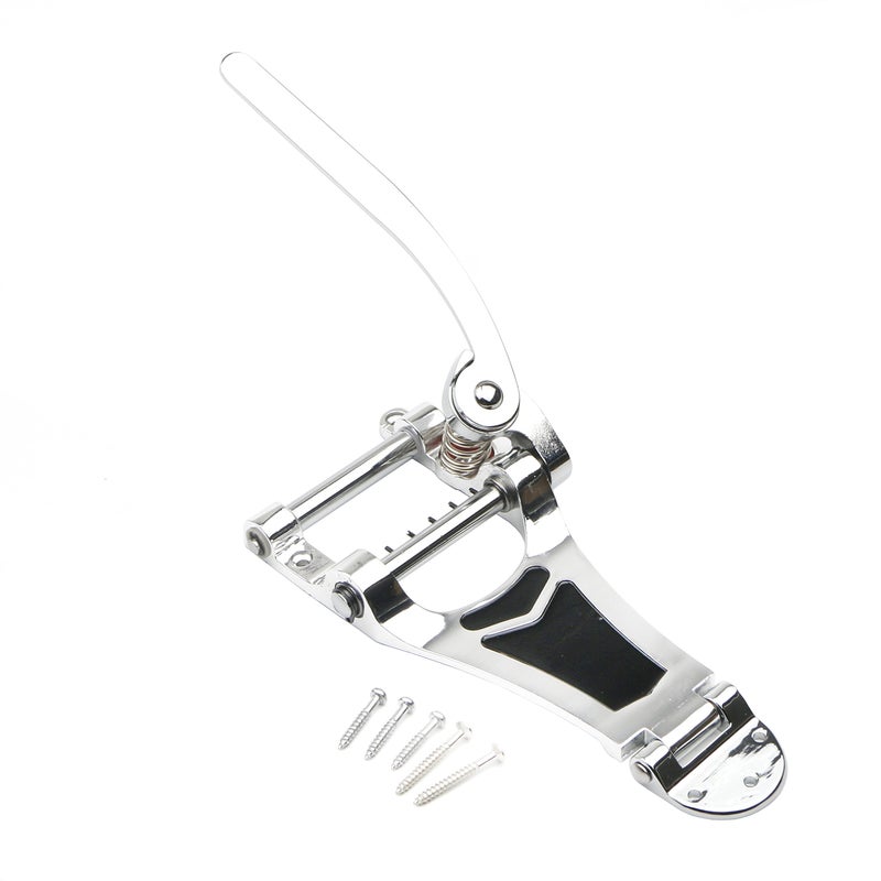 Swhmc Electric Guitar Vibrato Tremolo Bridge Tailpiece Big Rocking Rod Pulling String Board for LP, ETC Chrome - Image 2